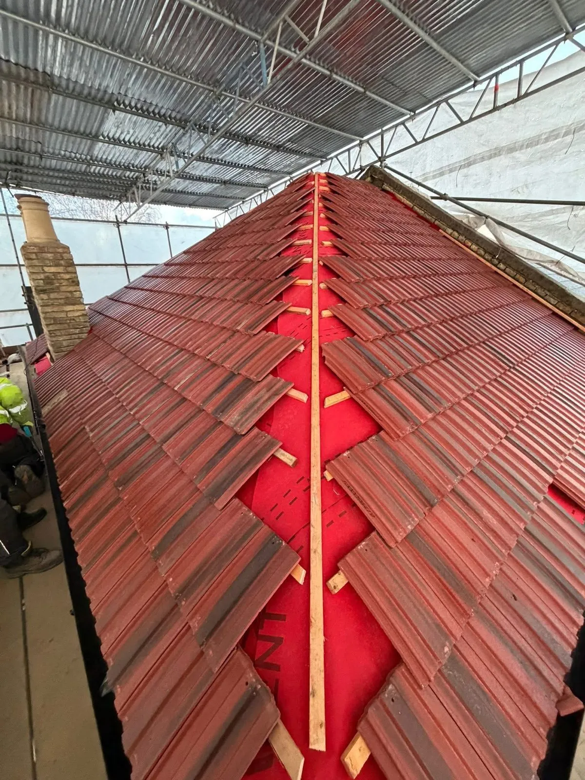 Complete roof replacement with new clay tiles in Exeter